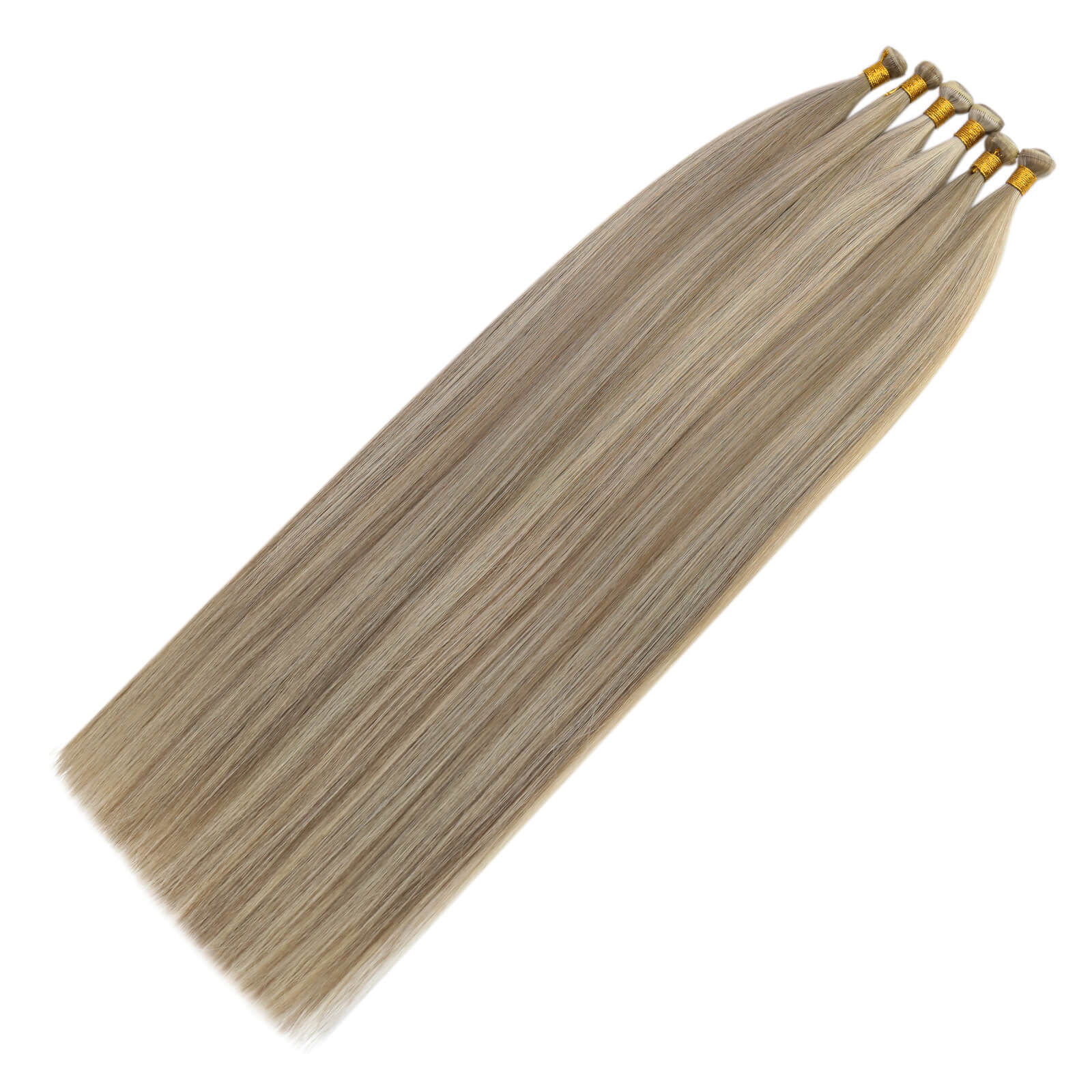 Genius Weft Human Hair Bundles Light Brown Platinum Blonde - Image 7